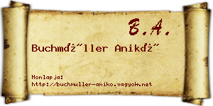Buchmüller Anikó névjegykártya