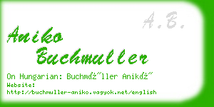 aniko buchmuller business card